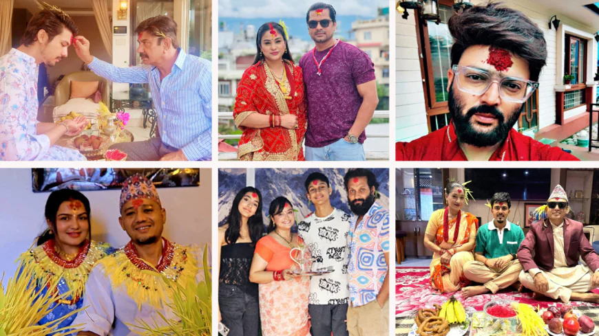 अनमोल केसी,भुवन केसी,आर्यन सिग्देल देखी रेखा थापाको यस पालिको दशैंको टीका (फोटो फिचर)